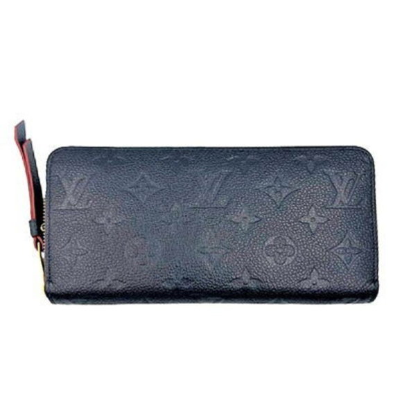 Louis Vuitton Zippy Wallet Empreinte Marine Rouge Navy Blue Zip - Picture 1 of 1